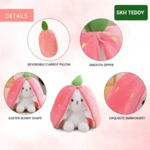 Strawberry Rabbit Plush Soft Toy – 35 cm ( default, Standard )