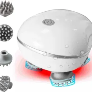 Smart Scalp Massager – Electric Head Massage Brush with Multiple Massage Heads for Relaxation & Hair Care ( white, OS )