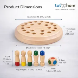 Wooden Memory Match Chess Game for Kids — Montessori Color Matching Board Game | Educational Toy | 2–4 Players | Age 3+ ( default, 15x15x1.3 )