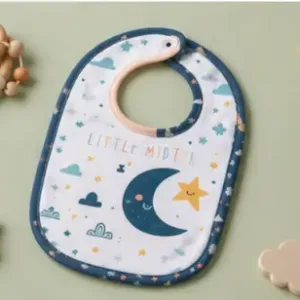 Baby Bibs Pack of 3 – Waterproof Silicone & Soft Cotton Feeding Bib Set for Babies & Toddlers ( multicolor, OS )