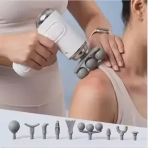 9-in-1 Mini Massage Gun – Portable Electric Muscle Massager with 3 Massage Heads for Neck, Shoulders, Arms, Legs & Feet ( default, OS )