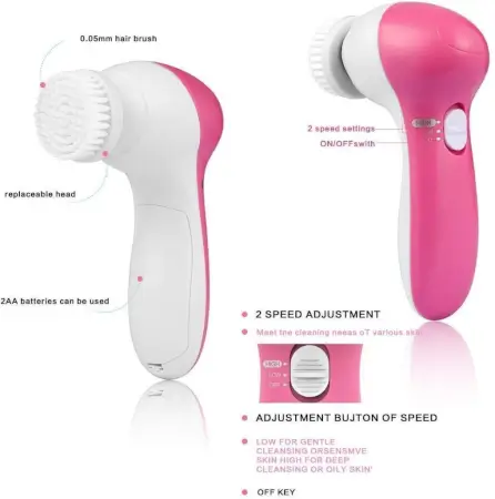 gpNZqu9Y18dw7MqCyy5LMWK8SP6gQrqofUwCNcTK.webp 5 in 1 Facial Beauty Care Massager Brush – Electric Face Cleansing & Massage Tool with Interchangeable Heads ( multicolor, OS )