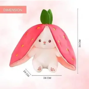 Strawberry Rabbit Plush Soft Toy – 35 cm ( default, Standard )