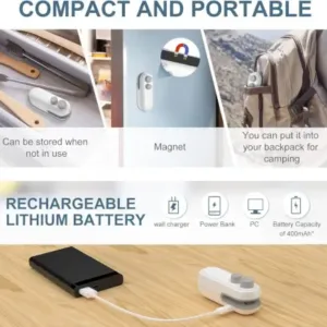 2 in 1 USB Portable Sealing Machine – Mini Heat Sealer & Cutter for Food Storage Bags ( white, OS )