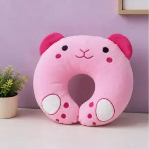 Baby Head Shaping Pillow – Soft Cotton Neck Support Pillow for Newborns (0–18 Months) ( pink, 0-6 Months )
