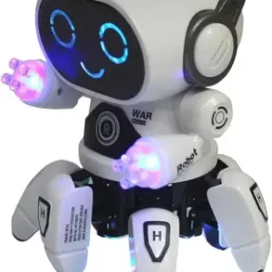 Dancing Robot Toy with Colorful Lights & Music – Multi-Direction Moving Battery Operated Robot for Kids ( multicolor, OS )