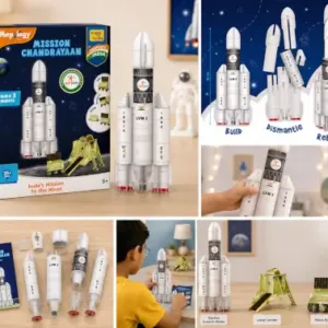 Imagimake Mapology Chandrayaan 3D Space Puzzle – ISRO Rocket & Satellite Educational Toy Set for Kids 5+ Years ( white, OS )