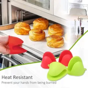 Silicone Pot Holder Oven Gloves – Heat Resistant Kitchen Mitts for Cooking & Baking ( multicolor, OS )