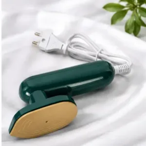 Mini Electric Steam Iron – Portable Travel Iron with Non-Stick Soleplate, Spray & Steam Function ( green, OS )