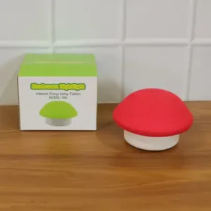 Mushroom Shaped LED Night Light – Soft Glow Decorative Lamp for Bedroom, Kids Room & Bedside ( red, OS )